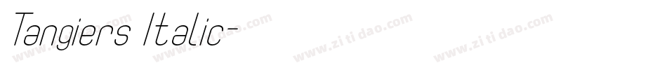 Tangiers Italic字体转换
